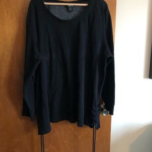 Tie up sides sweatshirt